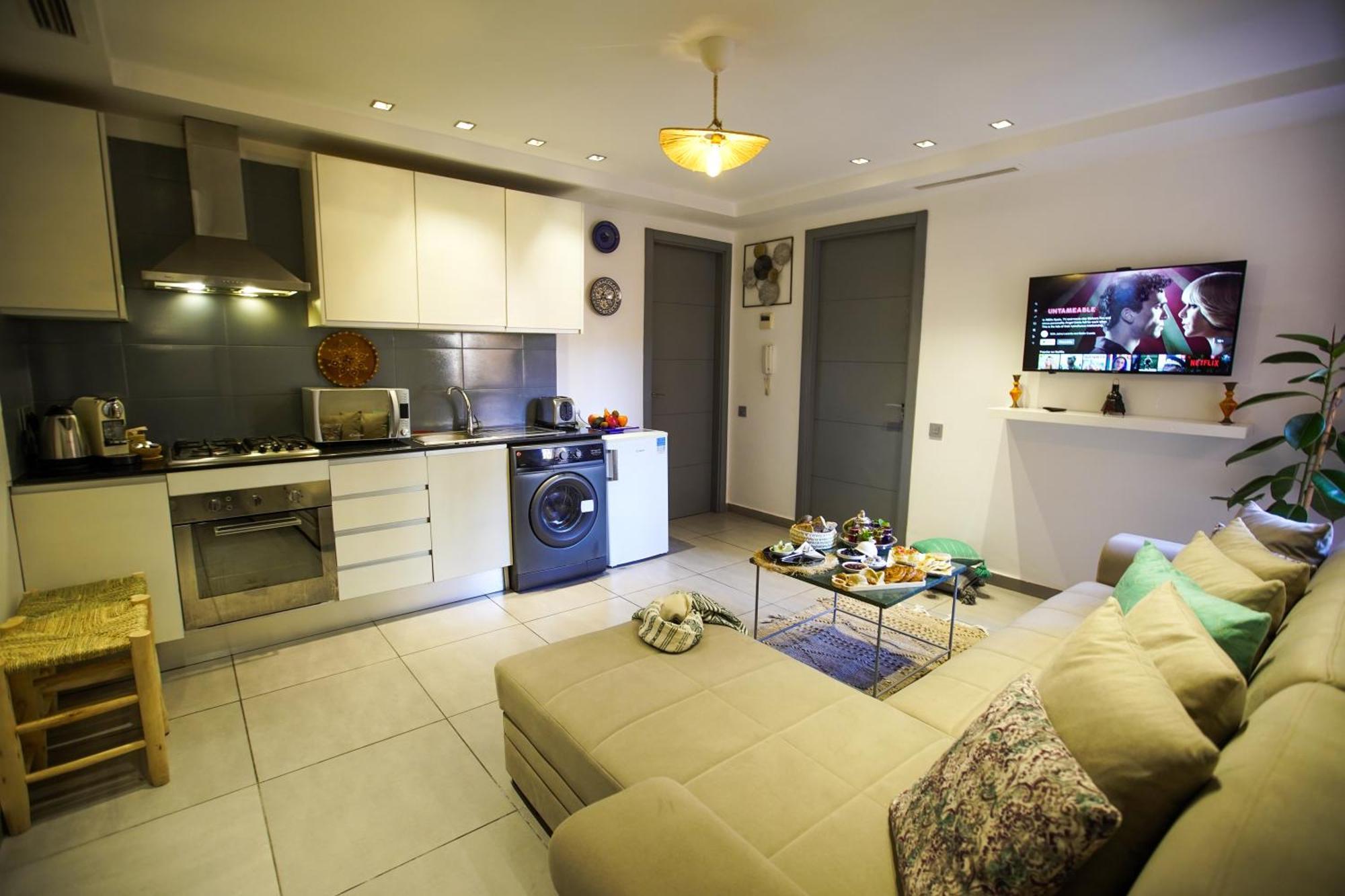 公寓 Lovely 2-bedroom With Ac-netflix-nespreso 马拉喀什