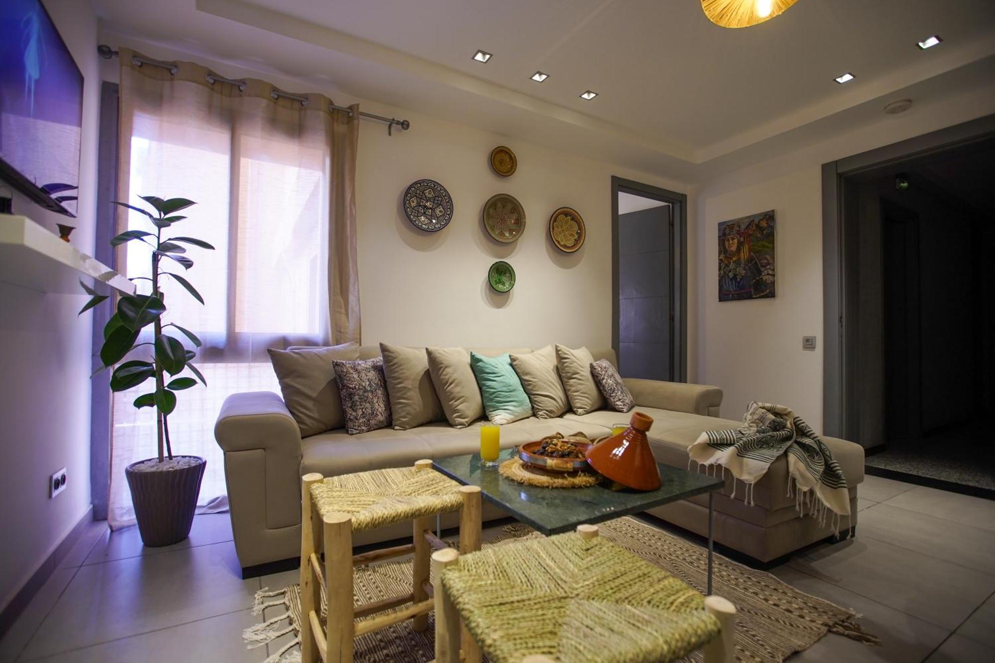Lovely 2-bedroom With Ac-netflix-nespreso 马拉喀什