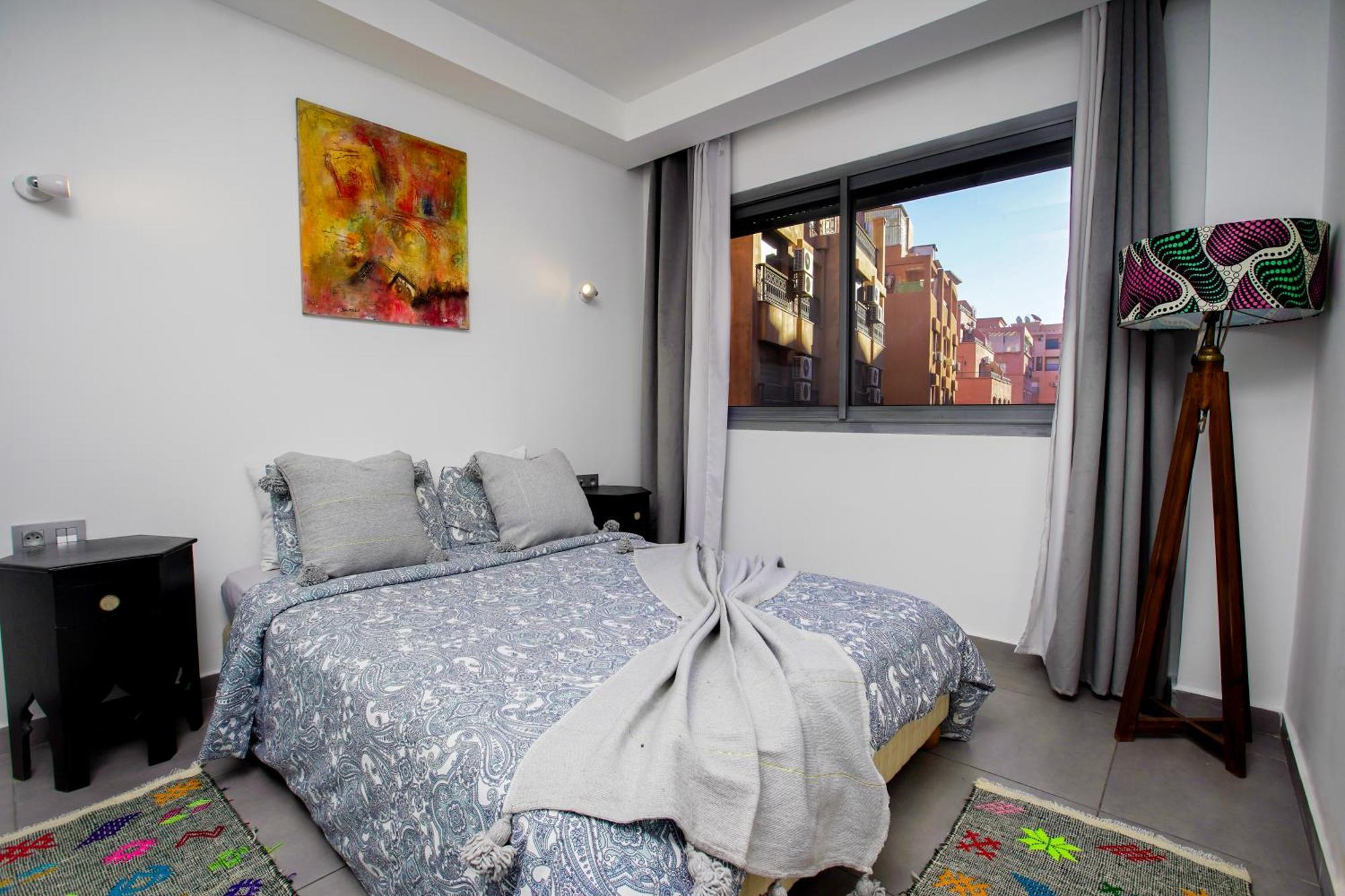 公寓 Lovely 2-bedroom With Ac-netflix-nespreso 马拉喀什
